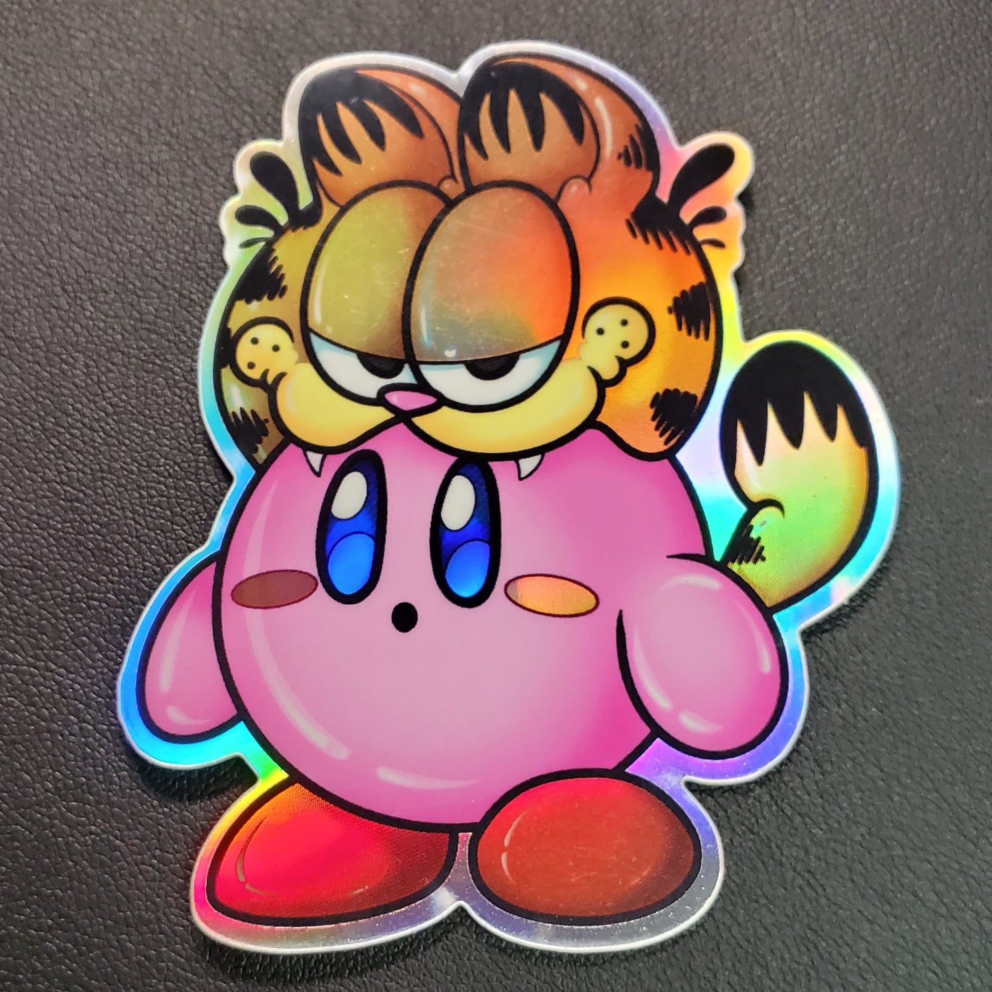 Kirby with Garfield Hat